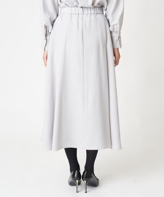 ［日本製／セットアップ対応］ジョーゼットタックフレアスカート