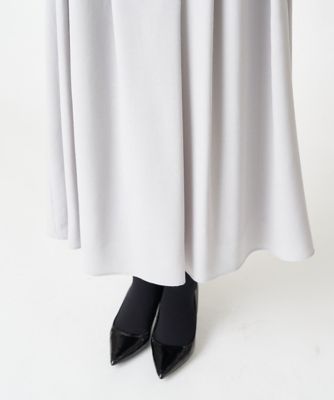 ［日本製／セットアップ対応］ジョーゼットタックフレアスカート