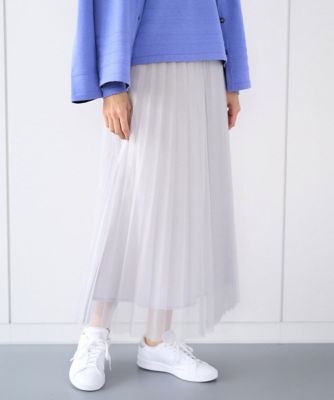 ＜GEORGES RECH　(Women)＞［日本製］アコーディオンシアープリーツスカート