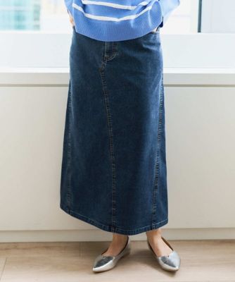 ＜GEORGES RECH　(Women)＞［セットアップ対応］ジャージーデニムセミタイトスカート