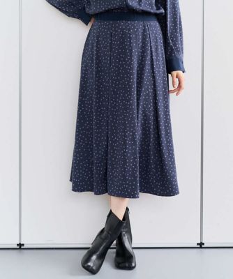 ＜GEORGES RECH　(Women)＞［セットアップ対応］ランダムドットタックフレアスカート