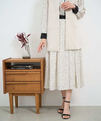 ＜GEORGES RECH　(Women)＞［セットアップ対応］ランダムドットタックフレアスカート