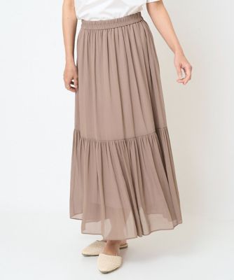 日本製］エアリーロングティアードスカート | GEORGES RECH (Women