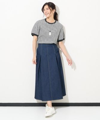 ［セットアップ対応］ハイウエストＡライン６ｏｚデニムスカート