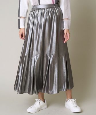 ＜GEORGES RECH　(Women)＞［日本製］フォイルティアードスカート