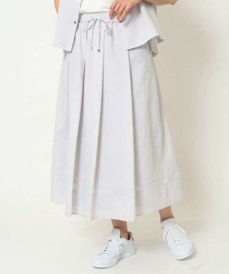 ＜GEORGES RECH　(Women)＞［接触冷感／吸水速乾］サッカーシャドーギンガムタックフレアスカート