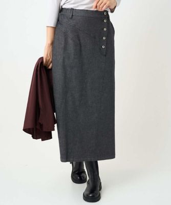 フランシュリッペ　ブラックデニムスカート　M フランシュリッペ刺繍デニムスカート l franche lippee