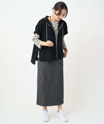 セットアップ対応］セミタイトブラックデニムスカート | GEORGES RECH