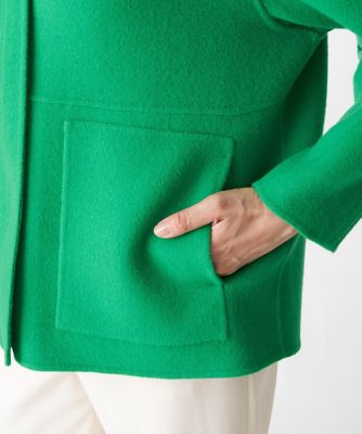 スーパー100リバー仕立てビーバーコート 定番人気]Super100ウールビーバースタンドカラーコート(その他のコート