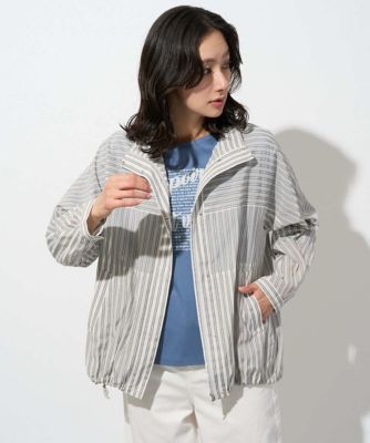 ＜GEORGES RECH　(Women)＞シアーストライプスタンドカラーブルゾン