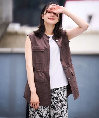 【ベージュ（27）】リバーレースベスト/セットアップ対応 ROPÉ(ロペ) / リバーレースパンツ/セットアップ対応 (パンツ / パンツ