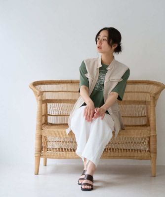 セットアップ対応］リネン混サファリベスト | GEORGES RECH (Women