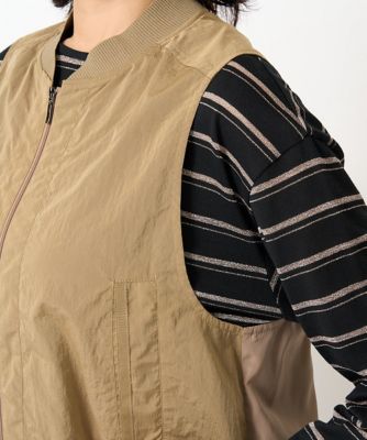 ［セットアップ対応］シャンブレージップアップベスト