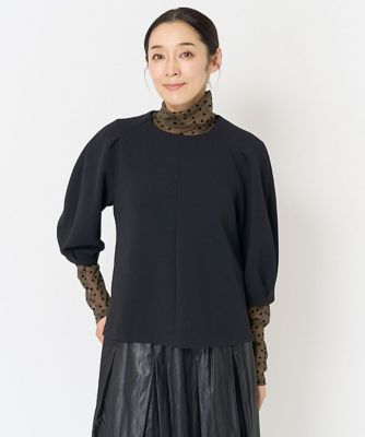 日本製］チュールドットフロッキーハイネックプルオーバー | GEORGES