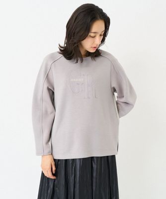 ＜GEORGES RECH　(Women)＞［セットアップ対応］ブライトダンボールタフタコンビロゴ刺繍プルオーバー