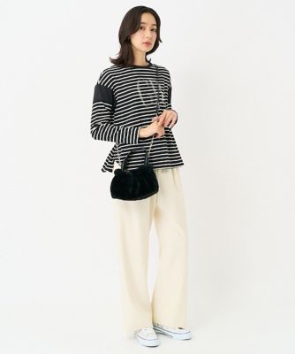 クリアスパンコールロゴボーダーカットソー | GEORGES RECH (Women