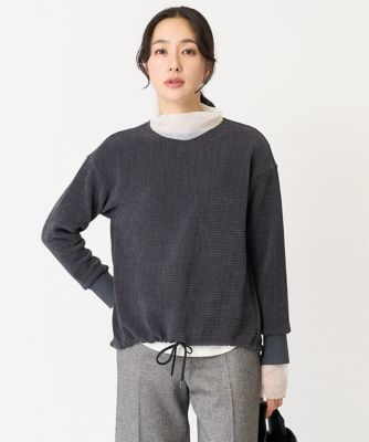 ［日本製］チュールドッキングハイネックカットソー