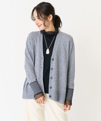 ［日本製］チュールドッキングハイネックカットソー