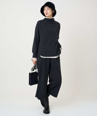 セットアップ対応］ボトルネックドルマンスリーブジャージーカットソー