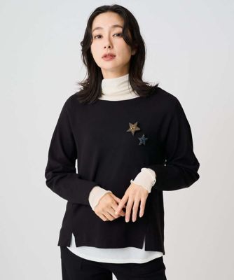 GEORGES RECH (Women)/ジョルジュ レッシュ [保湿/吸湿/発熱]デュアルウォームスクエアネックプルオーバー 94ブラック トップス【三越伊勢丹/公式】