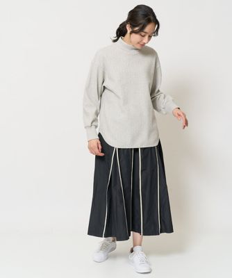 幾何柄ジャガードジャージーハイネックプルオーバー 幾何柄ジャガードジャージーハイネックプルオーバー | GEORGES