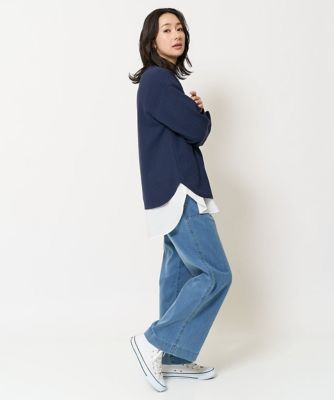 幾何柄ジャガードジャージーハイネックプルオーバー | GEORGES RECH