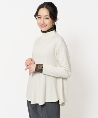 ＜GEORGES RECH　(Women)＞ラメジャージーボトルネックフレアプルオーバー