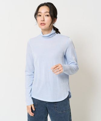 日本製］シャイニー天竺シアーハイネックカットソー | GEORGES RECH