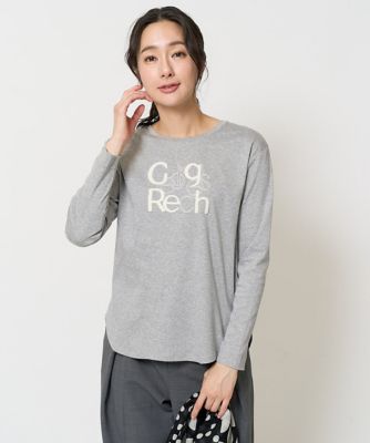 GEORGES RECH　(Women)/ジョルジュ　レッシュ スムースロゴ刺繍ロングスリーブカットソー