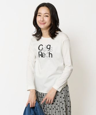 スムースロゴ刺繍ロングスリーブカットソー スムースロゴ刺繍ロングスリーブカットソー | GEORGES RECH
