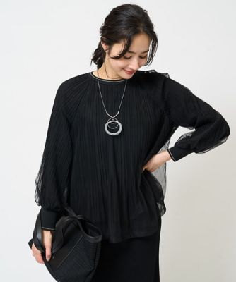 ジョルジュ・レッシュ（ES RECH）/チュールプリーツジャージーカットソー チュールプリーツジャージーカットソー | GEORGES RECH (Women