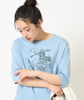 ＜GEORGES RECH　(Women)＞ドライコットンイラスト刺繍カットソー