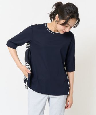 ES RECH / ジョルジュ・レッシュ バックシャン幾何プリントカットソー バックシャン幾何プリントカットソー | GEORGES RECH (Women