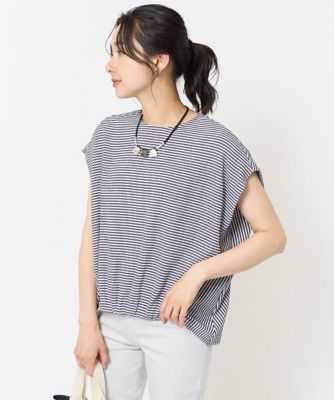 楊柳フレンチスリーブカットソー