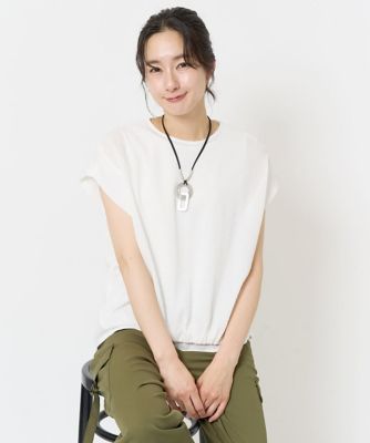 楊柳フレンチスリーブカットソー