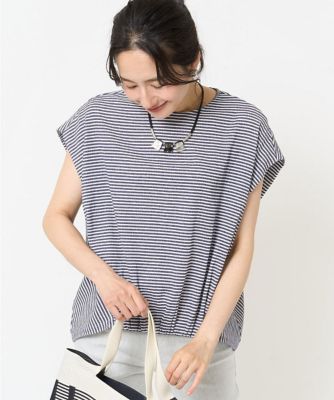 楊柳フレンチスリーブカットソー