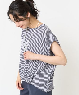 楊柳フレンチスリーブカットソー