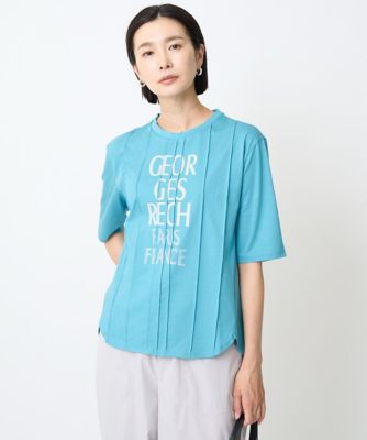 ピンタックロゴカットソー | GEORGES RECH (Women)/ジョルジュ