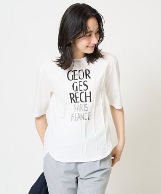 ＜GEORGES RECH　(Women)＞ピンタックロゴカットソー