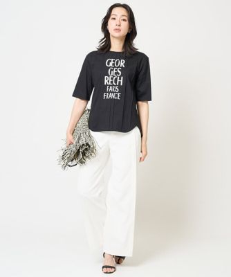 ピンタックロゴカットソー | GEORGES RECH (Women)/ジョルジュ