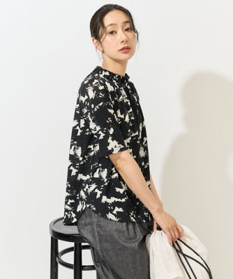 ES RECH / ジョルジュ・レッシュ ギャザーハイネック5分袖カットソー ギャザーハイネック5分袖カットソー(カットソー・Tシャツ