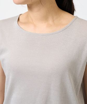 ［日本製］ラメフレンチスリーブジャージーカットソー