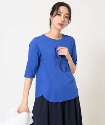 ドライコットンビーズ刺繍ロゴカットソー
