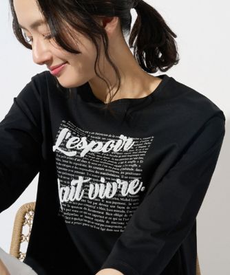 ＜GEORGES RECH　(Women)＞スムースジャージーロゴ刺繍カットソー