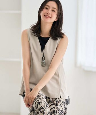 セットアップ対応］VネックAラインベスト | GEORGES RECH (Women