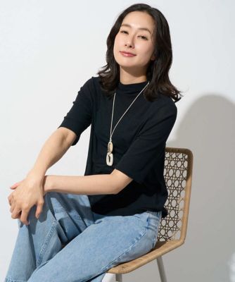 ＜GEORGES RECH　(Women)＞［日本製］ボトルネックセミシアーカットソー