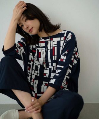 ＜GEORGES RECH　(Women)＞トリコロールドルマンスリーブカットソー