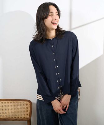 ＜GEORGES RECH　(Women)＞ジャージースナップカーディガン