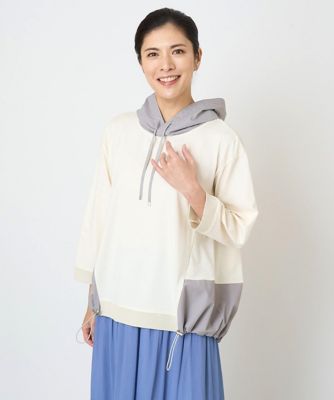 ダンボールニットタフタ切替カットソー