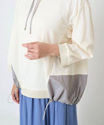 ダンボールニットタフタ切替カットソー